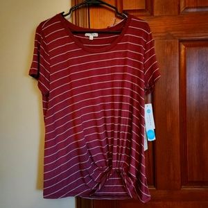 Nine Britton striped tee, size XL.